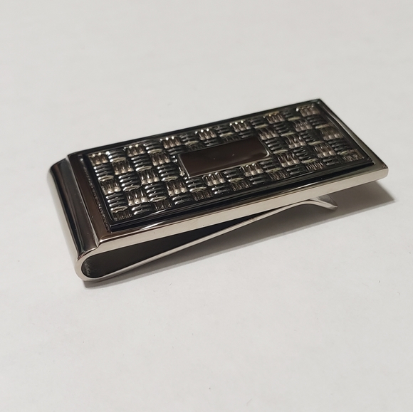 Colibri Steel Basket Weave Money Clip - Picture 2 of 4